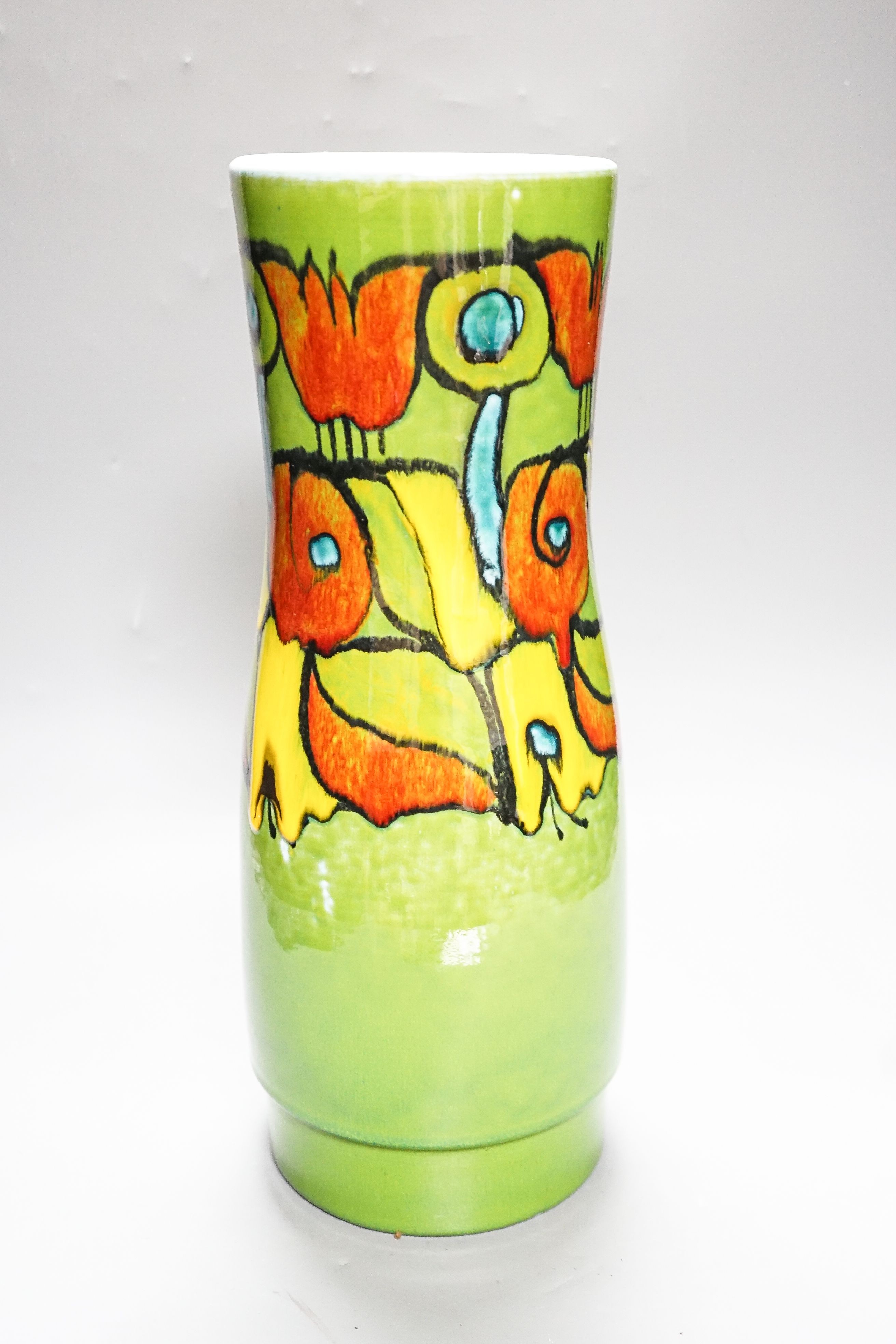 A large Poole pottery vase painted by Ros Sommerfelt 40cm